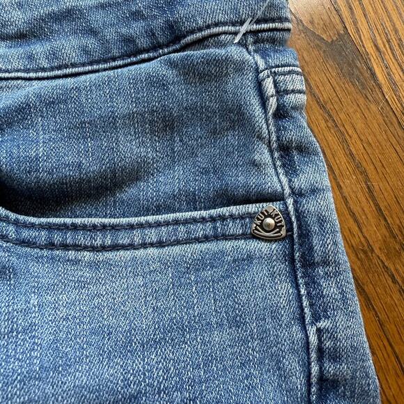 Kut from the Kloth Katy Boyfriend Jeans Size 12 Medium Wash Light Distressing - Picture 5 of 7